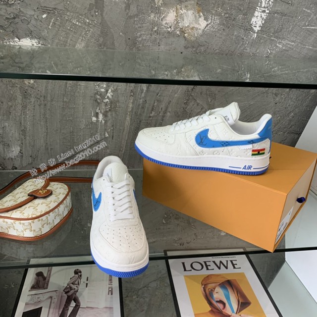 LV路易威登男士休閒運動鞋 Nike X Lv世紀大聯名22親友限定款運動板鞋 dx3145